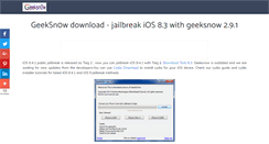 Desktop Screenshot of geeksn0wdownload.com