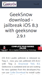 Mobile Screenshot of geeksn0wdownload.com